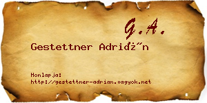 Gestettner Adrián névjegykártya